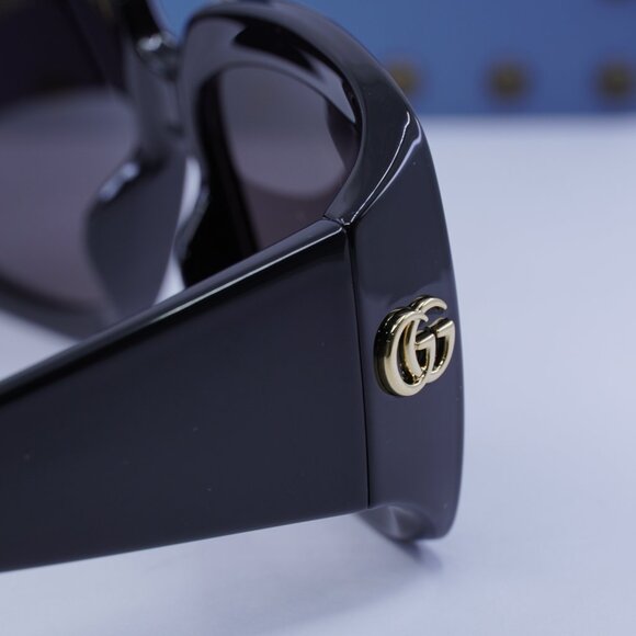 Gucci GG1402SA 001 Square Sunglasses - Black/Grey - Picture 5 of 10